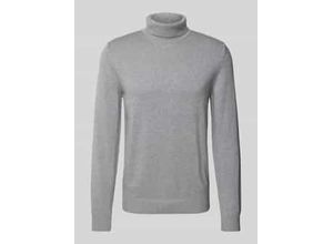 4068444429388 - Rollkragenpullover mit Woll-Anteil und Label-Stitching