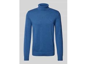 4068444430070 - Rollkragenpullover mit Woll-Anteil und Label-Stitching