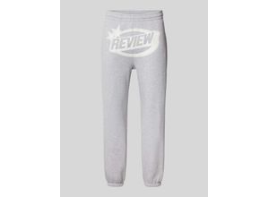 4068444434801 - Regular Fit Sweatpants mit Label-Print