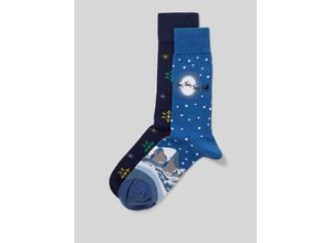 4068444456971 - Socken mit Baumwolle und Motiv-Stitching 2er-Pack