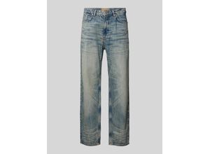 4068444506836 - Baggy Fit Jeans mit Label-Patch