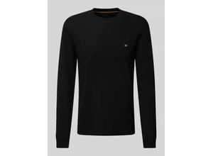 4068444657538 - Longsleeve mit Label-Stitching