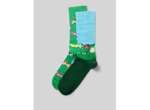 4068444721956 - Socken mit Motiv-Stitching im 2er-Pack