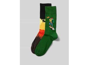 4068444721994 - Socken mit Motiv-Stitching im 2er-Pack