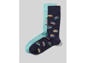 4068444723233 - Socken mit Motiv-Stitching im 2er-Pack