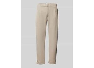 4068444799610 - Tapered Fit Bundfaltenhose mit Strukturmuster