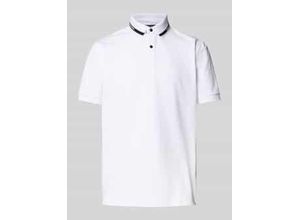 4068444934165 - Poloshirt mit kurzer Knopfleiste und Logo-Print
