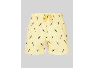 4068444974574 - Relaxed Fit Badeshorts mit Leistentaschen