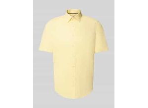 4068444990215 - Slim Fit Leinenhemd mit Knopfleiste