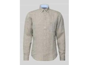 4068544112593 - Regular Fit Leinenhemd mit Button-Down-Kragen