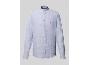 4068544198078 - Slim Fit Leinenhemd mit Stehkragen