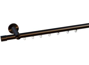 4068585003768 - Gardinenstange INDEKO Consul Gardinenstangen Gr L 320 cm Ø 20 mm 1 läufig braun (braun antik) Gardinenstangen nach Maß Innenlauf Komplett-Set inkl Gleitern und Montagematerial