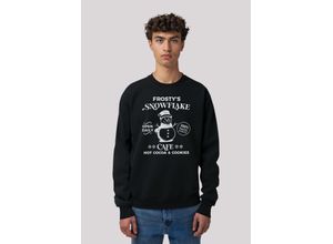 4068642595014 - Sweatshirt Weihnachten Frostys Snowflake Cafe Retro Herren Gr L schwarz Obermaterial 85% Baumwolle 15% Polyester casual regular fit Rundhals Langarm ohne Bündchen Sweatshirts Premium Qualität