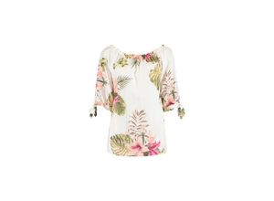 4068696053157 - Hailys Carmenshirt 3 4 V TP Lo44tty 7307 offwhite palm GeblmtFloral Bunt - Gr S