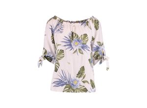 4068696115466 - Hailys Carmenshirt 3 4 V TP Lo44tty 7429 blue flower GeblmtFloral Bunt - Gr XS