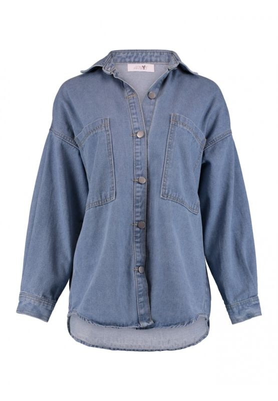 4068696147726 - LS C BL De44mina Langarmhemd blau in M-L