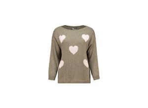 4068696210512 - Rundhalspullover Pullover Ch44iara khaki WeiteresMuster Grün - Gr S M