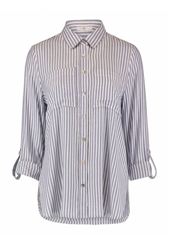4068696230466 - LS V BL Je44tte Stripe Bluse blau in XS 4068696230466 - LS V BL Je44tte Stripe Bluse blau in XS