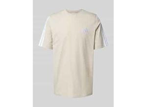 4068803604999 - T-Shirt mit Label-Stitching und Rundhalsausschnitt