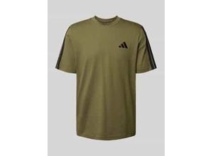 4068803607068 - T-Shirt mit Label-Stitching und Rundhalsausschnitt
