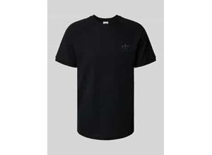 4068807800199 - T-Shirt mit Label-Stitching und Rundhalsausschnitt