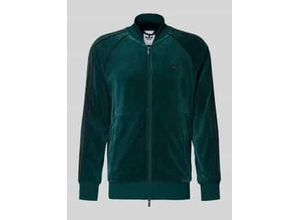 4068809002614 - Slim Fit Sweatjacke mit Logo-Stitching