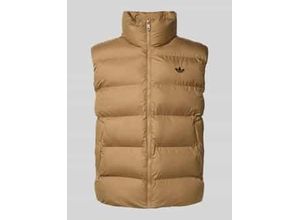 4068809548471 - Steppweste mit Logo-Print und Stehkragen