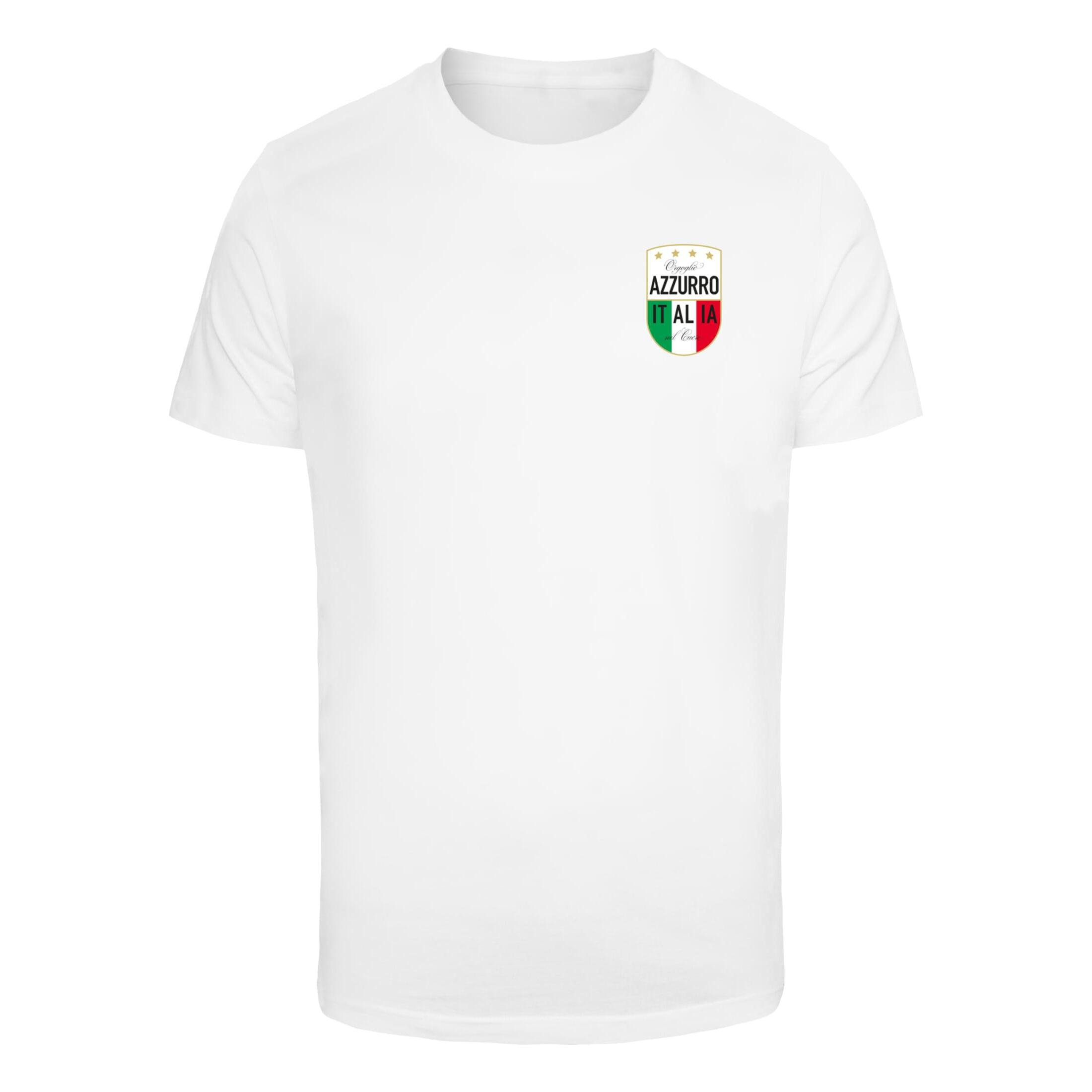 4068841899388 - T-Shirt Mister Tee Azurro Italia Crest 4068841899388 - T-Shirt Mister Tee Azurro Italia Crest