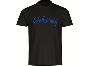 4068859001407 - multifanshop® Herren T-Shirt - Schalke - Schalker Jung - Druck blau