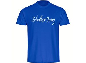 4068859001445 - multifanshop® Herren T-Shirt - Schalke - Schalker Jung - Druck weiß