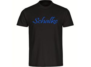 4068859001513 - multifanshop® Herren T-Shirt - Schalke - Schriftzug - Druck blau