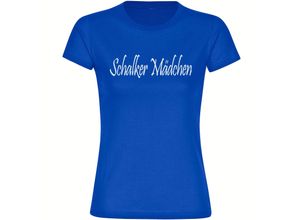 4068859004019 - multifanshop® Kinder T-Shirt - Schalke - Schalker Mädchen - Druck weiß