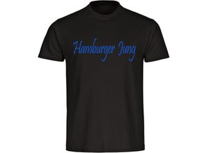 4068859007669 - multifanshop® Herren T-Shirt - Hamburg - Hamburger Jung - Druck blau