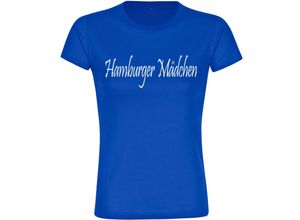 4068859008970 - multifanshop Damen T-Shirt - Hamburg - Hamburger Mädchen - Druck weiß - Frauen