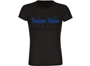 4068859010256 - multifanshop® Kinder T-Shirt - Hamburg - Hamburger Mädchen - Druck blau