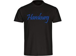 4068859010362 - multifanshop® Kinder T-Shirt - Hamburg - Schriftzug - Druck blau