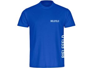 4068859014728 - multifanshop® Kinder T-Shirt - Bielefeld - Brust & Seite - Druck weiß