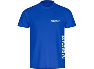 4068859016784 - multifanshop Herren T-Shirt - Darmstadt - Brust & Seite - Druck weiß - Männer 4068859016784 - multifanshop Herren T-Shirt - Darmstadt - Brust & Seite - Druck weiß - Männer