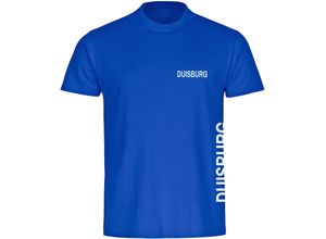 4068859018405 - multifanshop® Kinder T-Shirt - Duisburg - Brust & Seite - Druck weiß