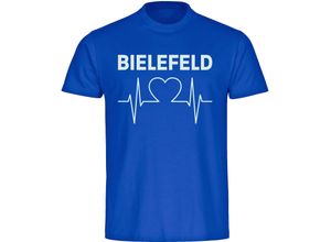 4068859033248 - multifanshop® Kinder T-Shirt - Bielefeld - Herzschlag - Druck weiß