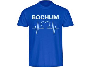 4068859034399 - multifanshop® Kinder T-Shirt - Bochum - Herzschlag - Druck weiß