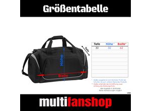 4068859035020 - multifanshop® Sporttasche - Bochum - Herzschlag - Druck blau