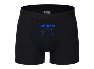 4068859038311 - multifanshop® Herren Boxer Short - Hoffenheim - Herzschlag - Druck blau