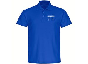 4068859041342 - multifanshop Poloshirt - Paderborn - Herzschlag - Druck weiß - Polo 4068859041342 - multifanshop Poloshirt - Paderborn - Herzschlag - Druck weiß - Polo