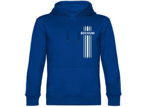 4068859044503 - multifanshop® Kapuzen Sweatshirt - Bochum - Streifen - Druck weiß