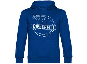 4068859051433 - multifanshop Kapuzen Sweatshirt - Bielefeld - Meine Fankurve - Druck weiß - Hoodie