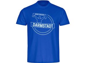 4068859052447 - multifanshop Herren T-Shirt - Darmstadt - Meine Fankurve - Druck weiß - Männer