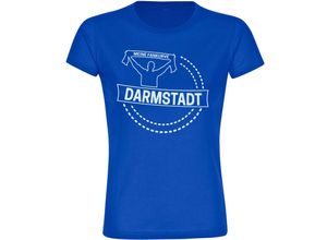 4068859052591 - multifanshop® Damen T-Shirt - Darmstadt - Meine Fankurve - Druck weiß