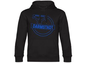 4068859052881 - multifanshop Kapuzen Sweatshirt - Darmstadt - Meine Fankurve - Druck blau - Hoodie