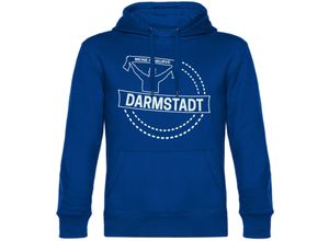 4068859052980 - multifanshop Kapuzen Sweatshirt - Darmstadt - Meine Fankurve - Druck weiß - Hoodie